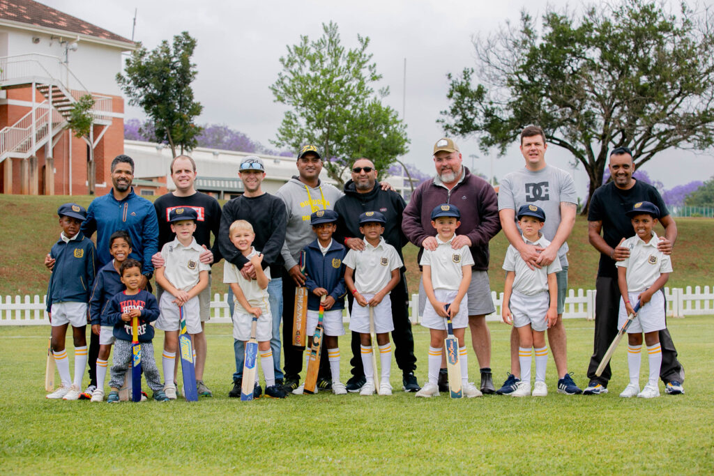 Dads and Lads cricket in the Junior Primary